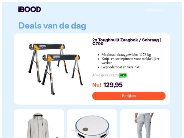Nu: 2x Toughbuilt Zaagbok / Schraag | C700 voor slechts 129,95 !