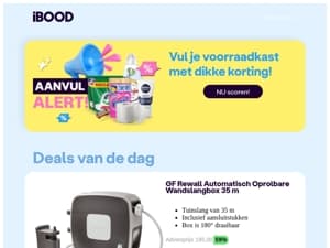 NU 79,95 ! GF Rewall Automatisch Oprolbare Wandslangbox 35 m