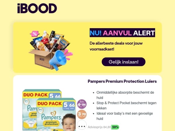 Nu: Pampers Premium Protection Luiers voor slechts 34,95 !