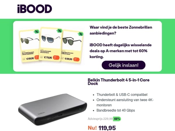 Nu: Belkin Thunderbolt 4 5-in-1 Core Dock voor 119,95