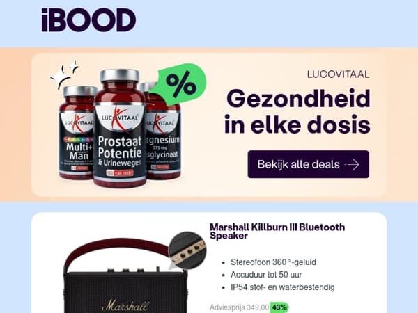 Nu: Marshall Killburn III Bluetooth Speaker voor slechts 199,95 !