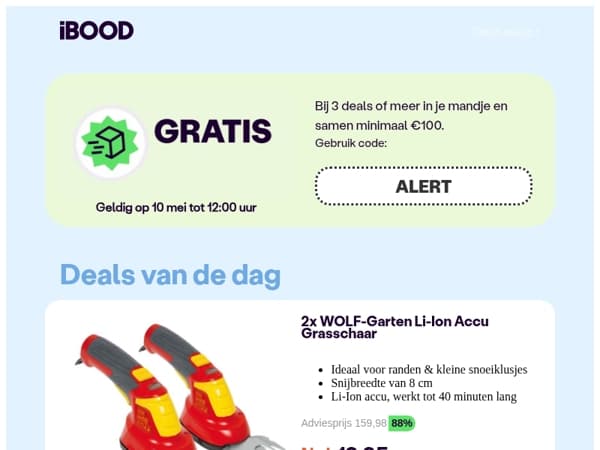 Nu: 2x WOLF-Garten Li-Ion Accu Grasschaar voor slechts 19,95 !