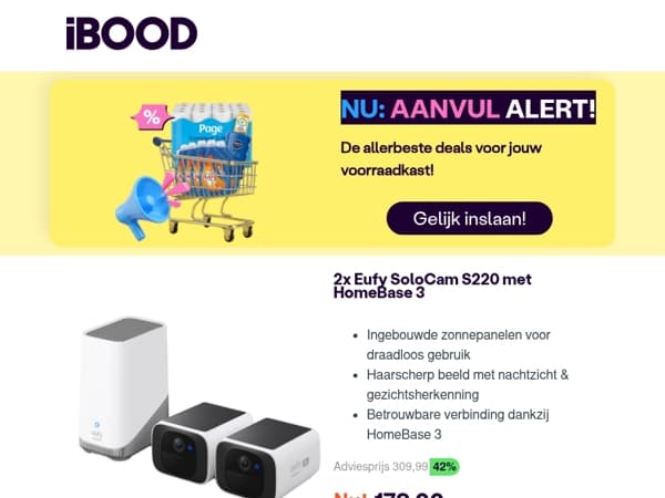 Nu: 2x Eufy SoloCam S220 met  HomeBase 3 voor slechts 179,00 !