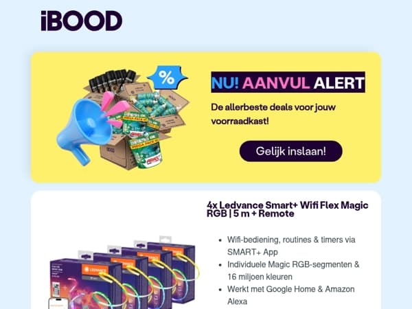 Nu: 4x Ledvance Smart+ Wifi Flex Magic RGB | 5 m + Remote voor slechts 29,95 !