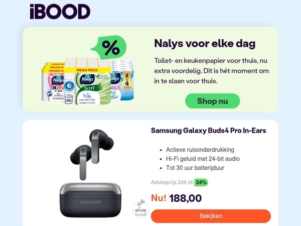 Nu: Samsung Galaxy Buds4 Pro In-Ears voor 188,00