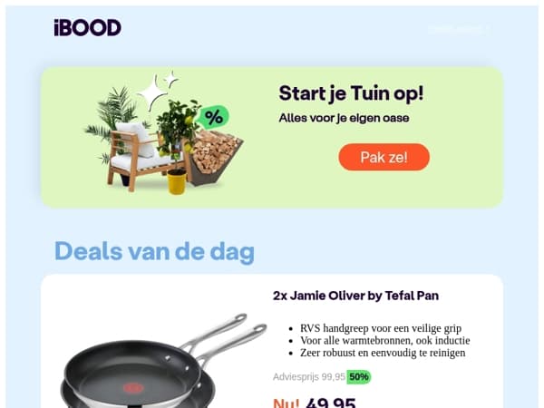 Nu: 2x Jamie Oliver by Tefal Pan voor slechts 49,95