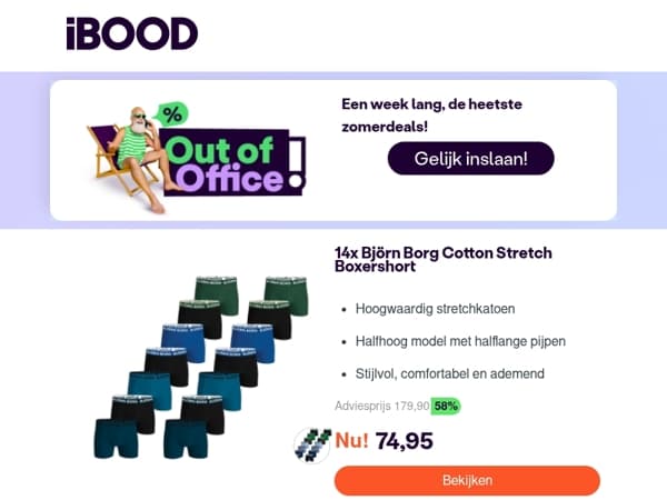 Nu: 14x Björn Borg Cotton Stretch Boxershort voor 74,95