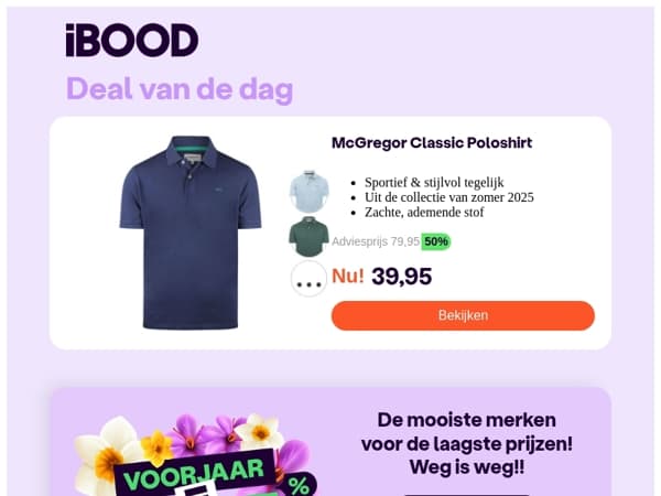 🌷VoorJAAR=VoorDEEL! McGregor Classic Poloshirt voor 39,95