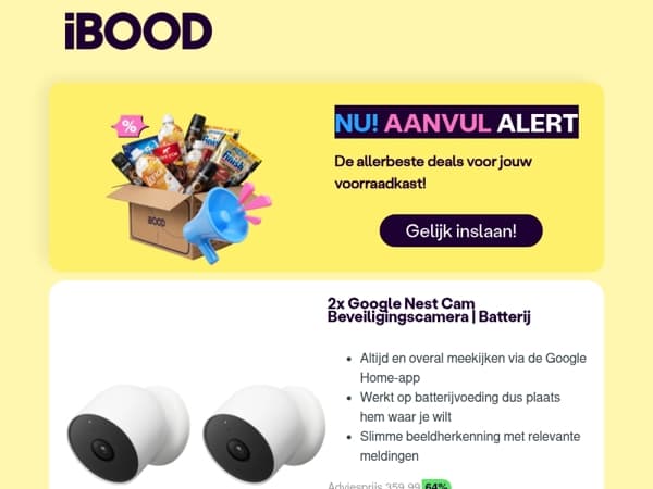 Nu: 2x Google Nest Cam Beveiligingscamera | Batterij voor slechts 129,95 !