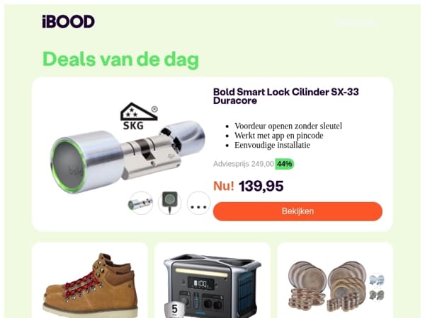 Vandaag: Bold Smart Lock Cilinder SX-33 Duracore voor 139,95