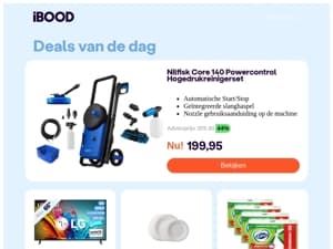 Vandaag: 199,95  Nilfisk Core 140 Powercontrol Hogedrukreinigerset
