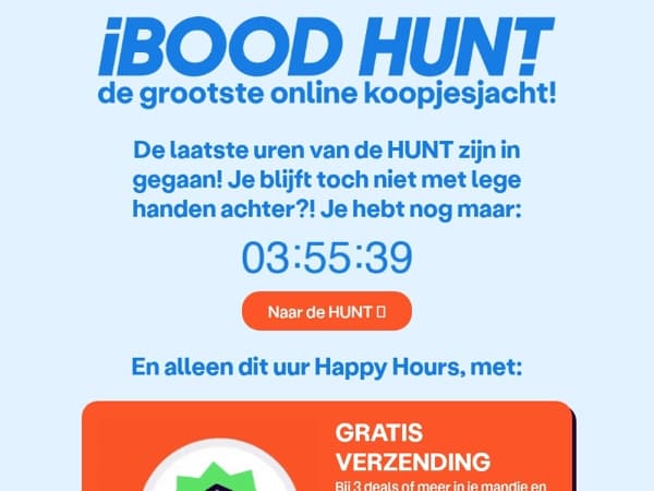 🚨Happy Hours: GRATIS Verzending