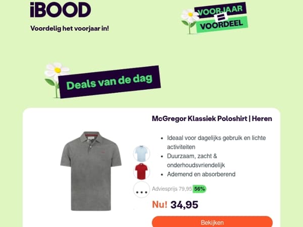 Nu: McGregor Klassiek Poloshirt | Heren voor slechts 34,95 !