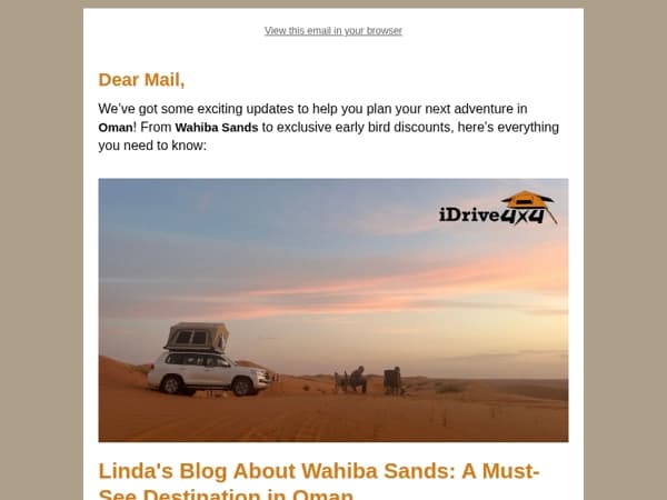 Book Your Oman Adventure in August and Save €150 - Early Bird Discount Inside!