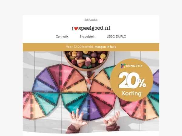 Korting op CONNETIX, STAPELSTEIN én LEGO DUPLO! 🎉