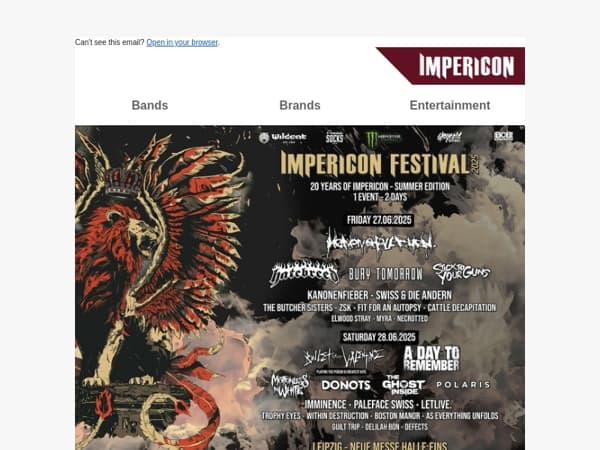 🦁 Impericon Festival 2025: De definitieve line-up is bekend!