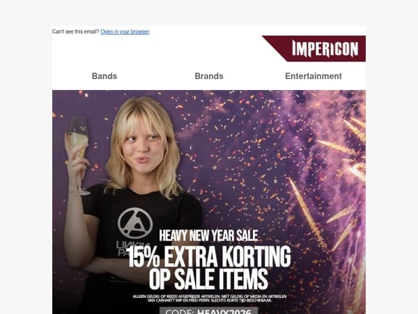 🎊 Heavy New Year! 15% extra korting op Sale!