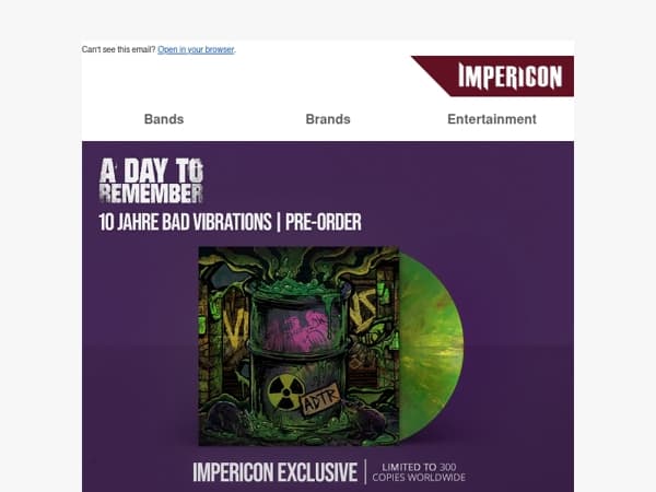 ☢️ A Day To Remember: Bad Vibrations (10th Anniversary)