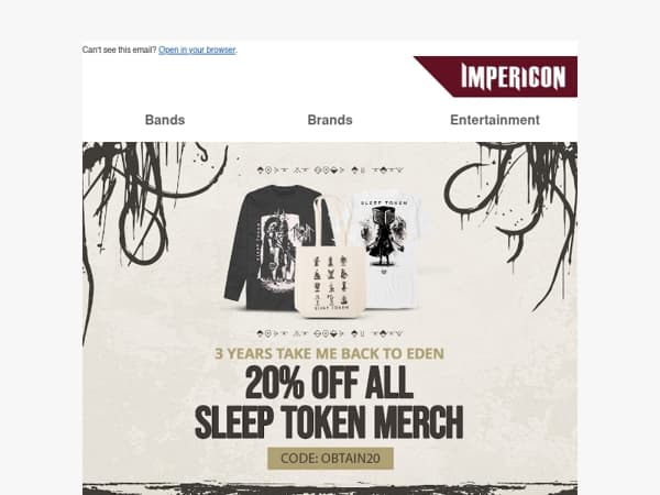 20% off Sleep Token Merch 🎉