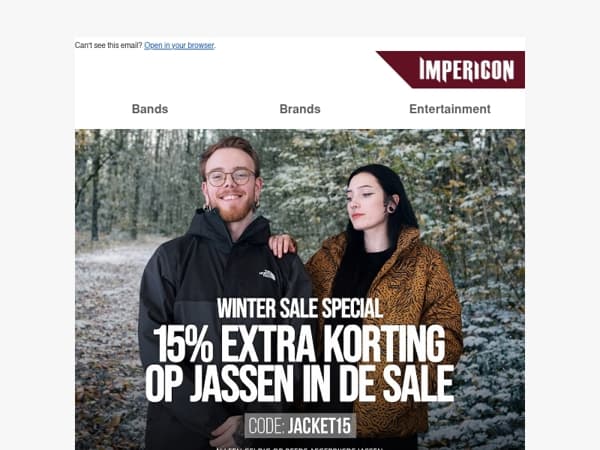 15% EXTRA op alle jassen in de Sale! ❄️🧥