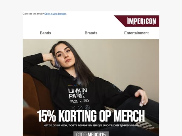 🔥 15% korting op merch!