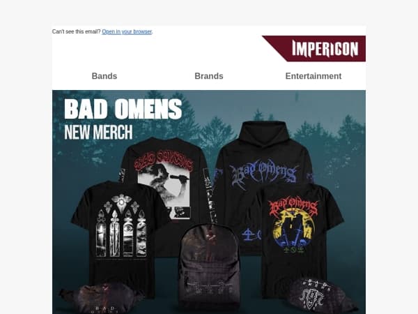 🔥New-in: Merch drops van Lorna Shore, Bad Omens, Beartooth & co