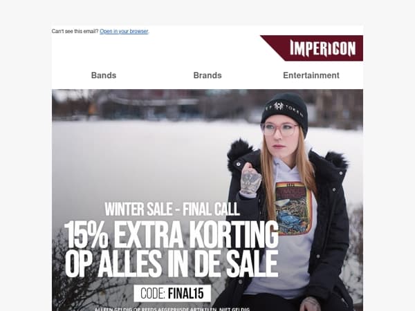 Final Call: 15% EXTRA op alles in de Sale! 🚨