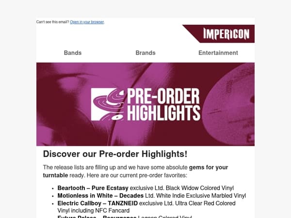 💿 Pre-order Highlights for your collection