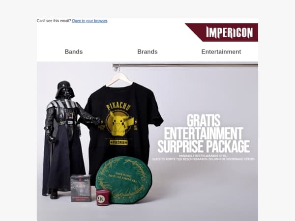 🎁 Alleen vandaag: scoor je gratis Entertainment Surprise Box!