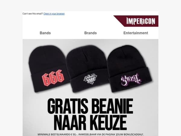 Gratis beanie bij je bestelling! 🎁