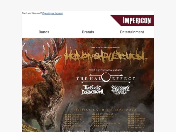 Heaven Shall Burn & Kanonenfieber op tour! 🦌💣