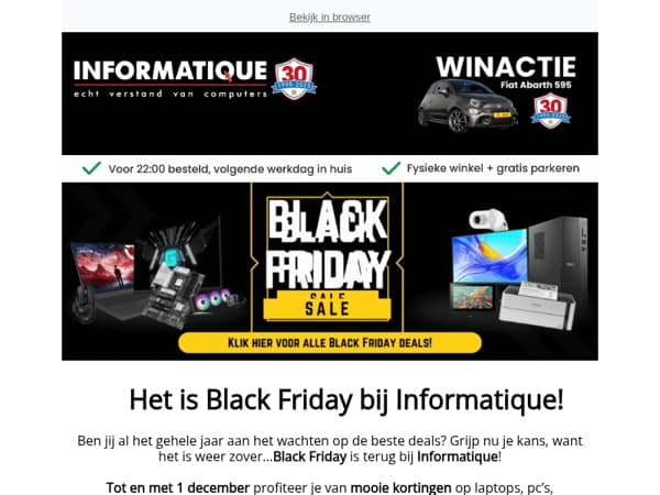 Het is Black Friday bij Informatique!🔥