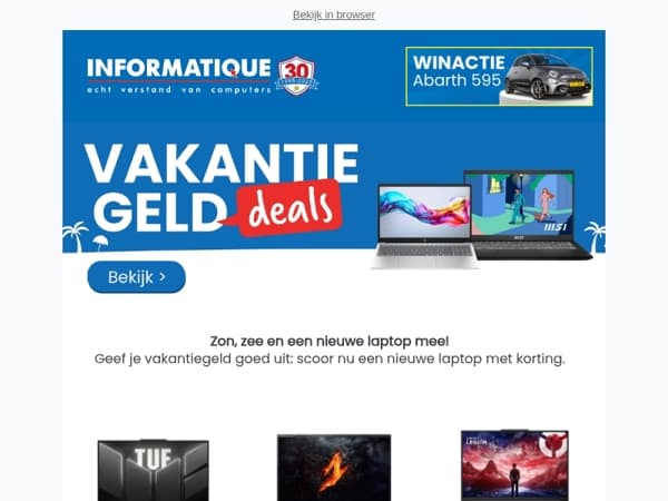 Geen reis? Scoor een laptop voor een topprijs!