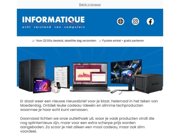 💐Moederdagcadeau's bij Informatique!