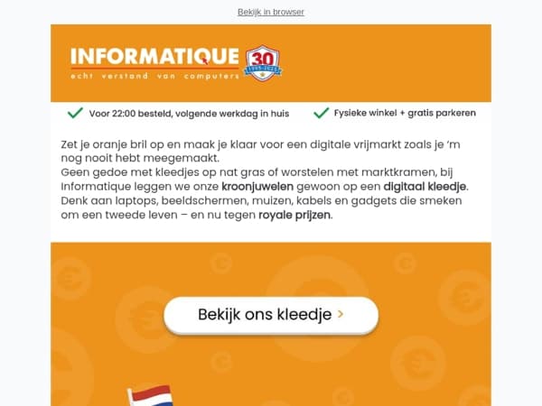Koningsdeals bij Informatique