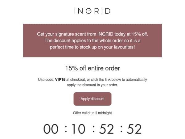 Hey you! How about 15% off your entire order?