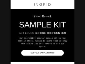 SUPER SALE WEEKEND: Sample kits 30% off!