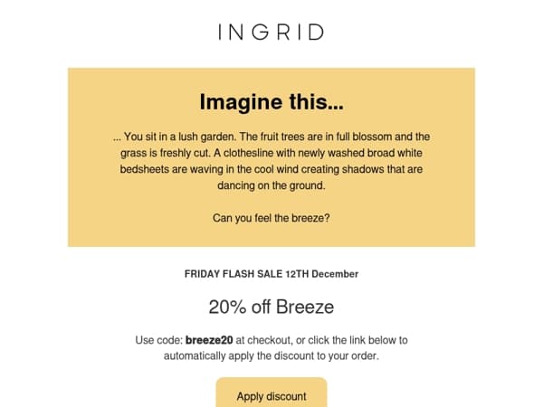 Ho ho ho!  Friday FLASH SALE: December top seller Breeze!