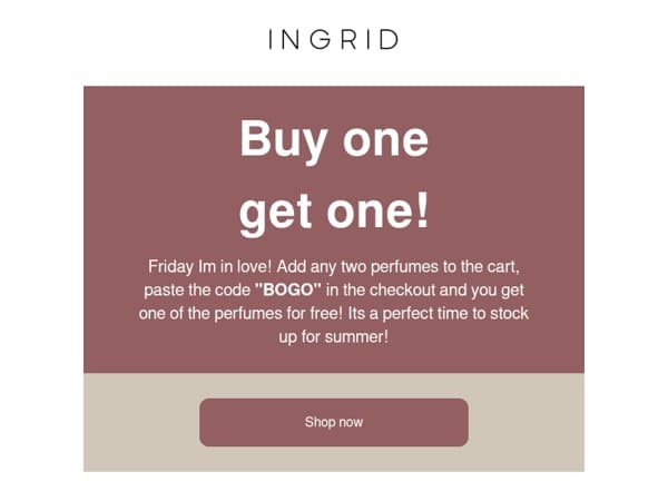FRIDAY flash sale: Free INGRID perfume?❤️