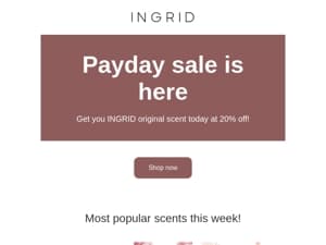 Payday SALE is here! Almost sold out