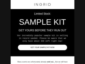 Bestseller: INGRID Sample Kit ✨ Almost sold out!