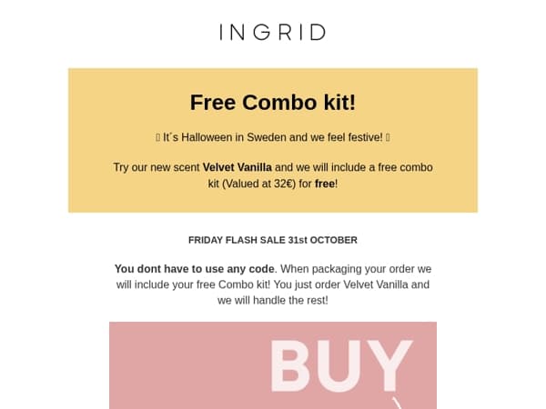 Friday FLASH SALE: Free gift worth 32€!