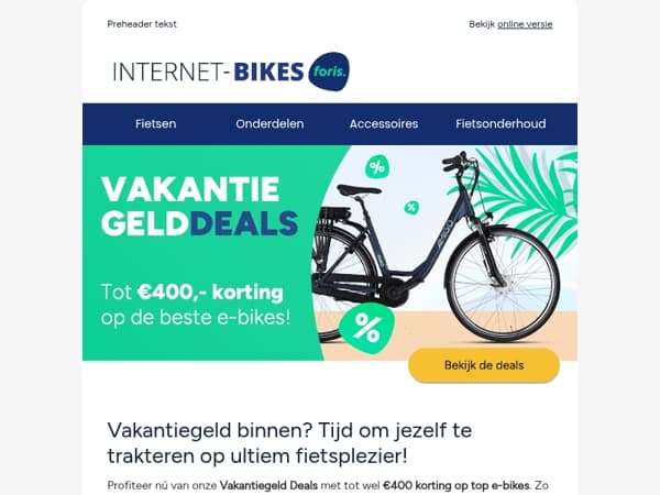 Tot wel €400 korting op e-bikes!