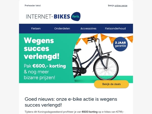 €600 korting op e-bikes vanaf €799!