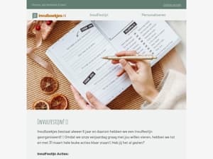 🎈 Invulboekjes is jarig!