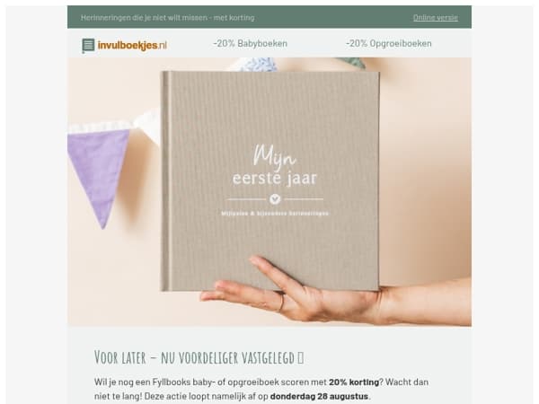 ⏰ Laatste kans: 20% korting op baby- & opgroeiboeken