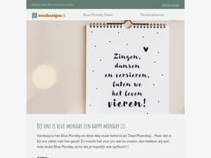 💙 Onze Blue Monday Actie verloopt bijna!