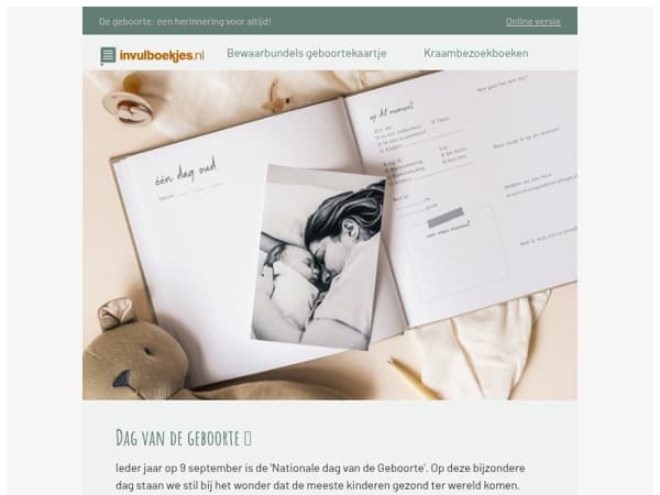 💕 Morgen is het de dag van de geboorte