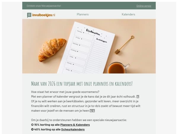 🔥 Begin 2026 goed met onze planners en kalenders!