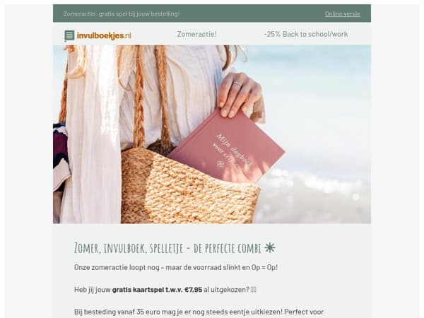 Vergeet je gratis kaartspel niet! 🌞